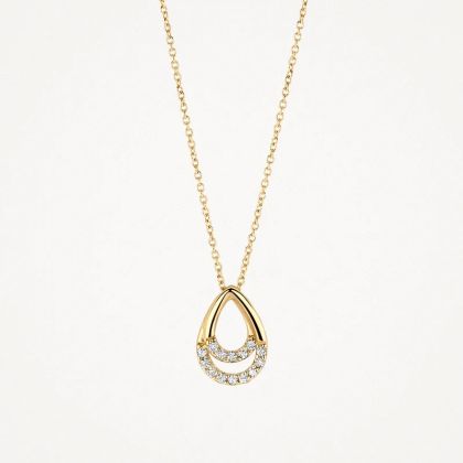 Gouden collier met zirkonia 3195YZI