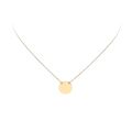 Gouden collier rond plaatje 43cm  JKN20053