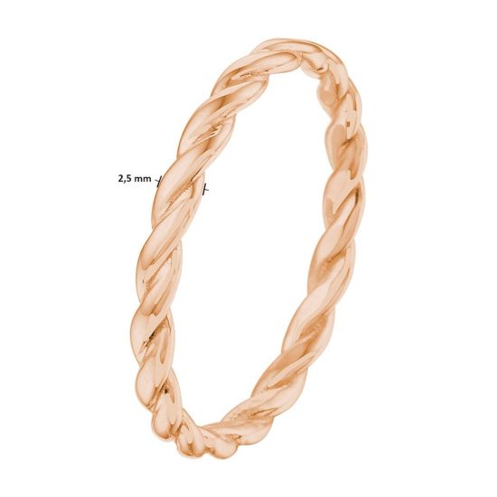 Gouden aanschijfring twist mt 16,5