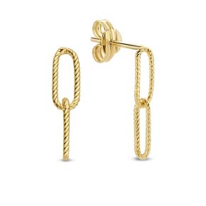 Gouden oorstekers paperclip JKE20.079