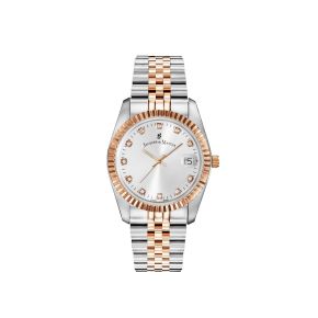 JdM horloge dames staal/rose NR023