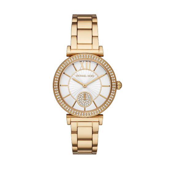 MK horloge dames staal/geel MK4615