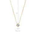 Gouden collier zirkonia 4mm 3057YZI