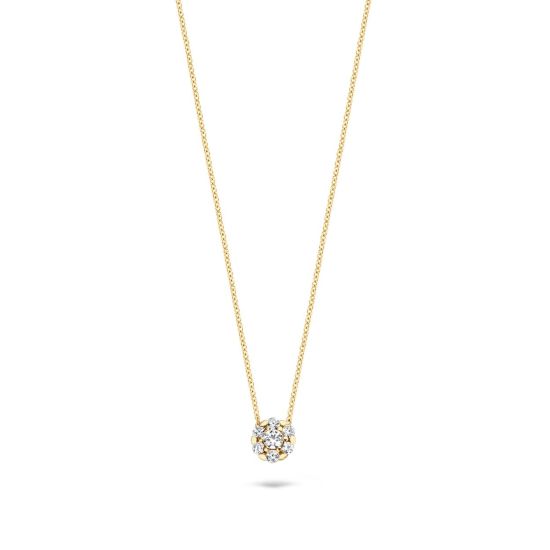 Gouden collier zirkonia 3097YZI