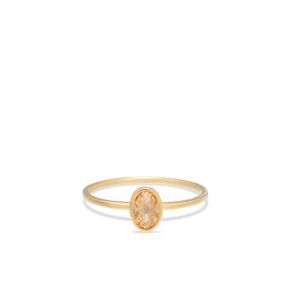 Gouden ring zirkonia ovaal champagne mt52 RDC01-4310-03