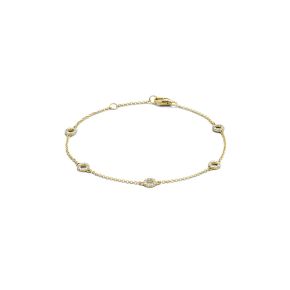 Gouden armband open circle zirkonia 2200YZI