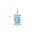 Gouden hanger blauw topaas 4x6mm 4028351