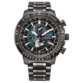 Citizen horloge heren staal grijs pvd chronograaf RC BY3005-56E