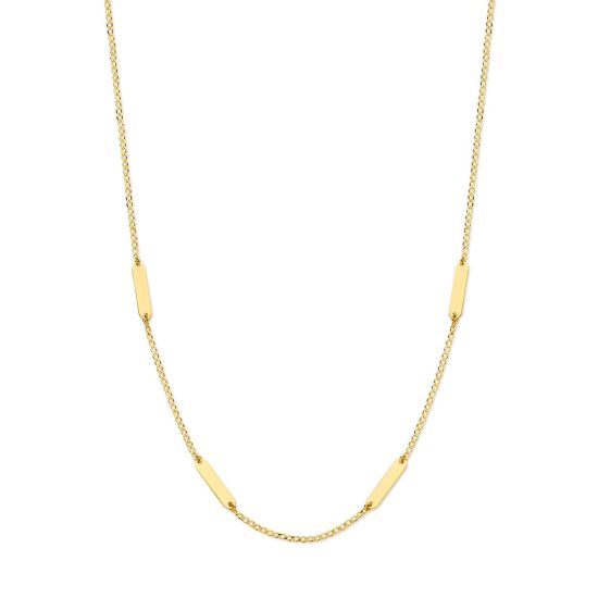 Gouden collier 4xplaatjes 1.6mm 41 4cm 4029350