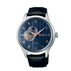 Seiko Presage horloge heren staal/leer SSA421J1