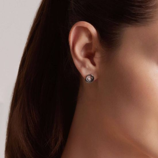 Cammilli oorstekers 18kt Dune Assolo Orange Apricot 2x0.08crt GOR3238J