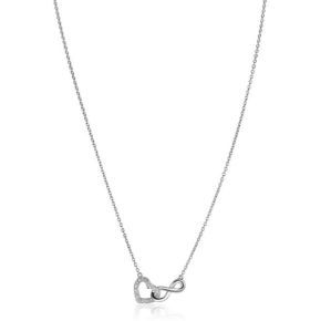 Zilveren collier hart/infinity zirkonia ZIC2596