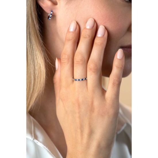 Zilveren ring zirkonia zwart ZIR2559Z-56 