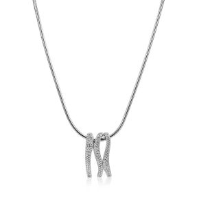Zilveren collier zirkonia MVC26