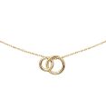 Gouden collier 2x cirkel Giro Doppio JKN25408
