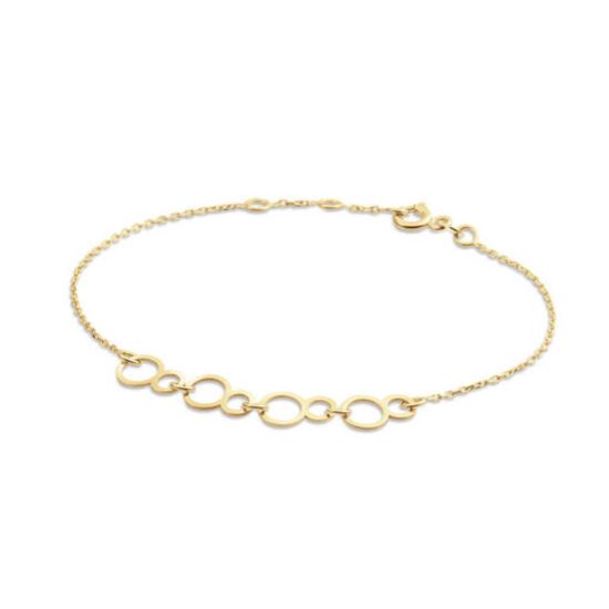 Gouden armband cirkels 18cm JKB24464