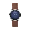 MH horloge heren staal/leer 19515/AP16GD