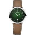 MH horloge heren staal/leer 19515/AP16GD