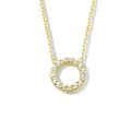 Gouden collier rond zirkonia 42-45cm 4023953