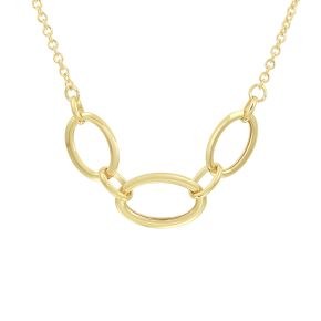 Gouden collier 3x ovaal 4023116