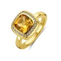 Gouden ring citrien 0.14 H/SI mt17.75