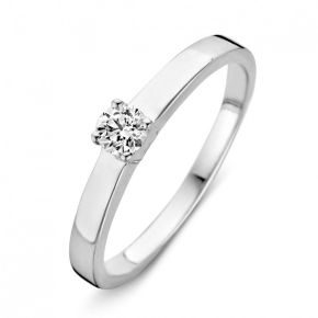 Witgouden ring zirk mt 52