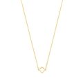 Gouden collier 1mm anker 41-434-45cm 11348