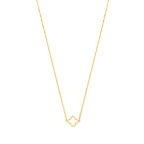 Gouden collier 1mm anker 41-434-45cm 11348