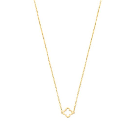 Gouden collier 1mm anker 41-434-45cm 11348