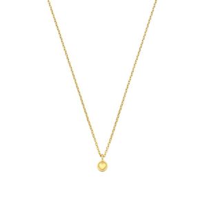 Gouden collier anker 0.8mm hgmunt hart dicht 41-43-45cm YI-HGMUNTHEART