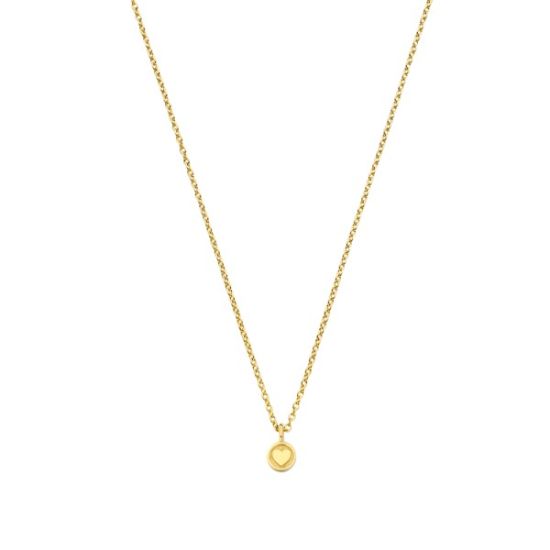 Gouden collier anker 0.8mm hgmunt hart dicht 41-43-45cm YI-HGMUNTHEART