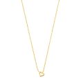 Gouden collier anker 0.8mm open hart 41-43-45cm 11107/11001