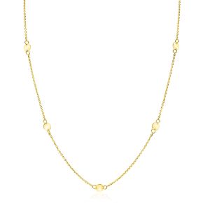 Gouden collier plaatjes ZGC444