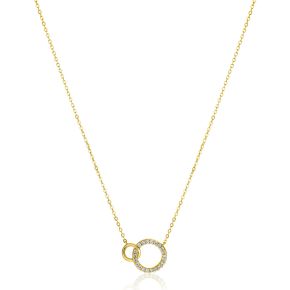 Gouden collier circle zirk ZGC460