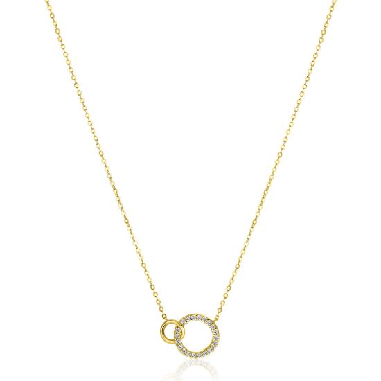 Gouden collier circle zirk ZGC460