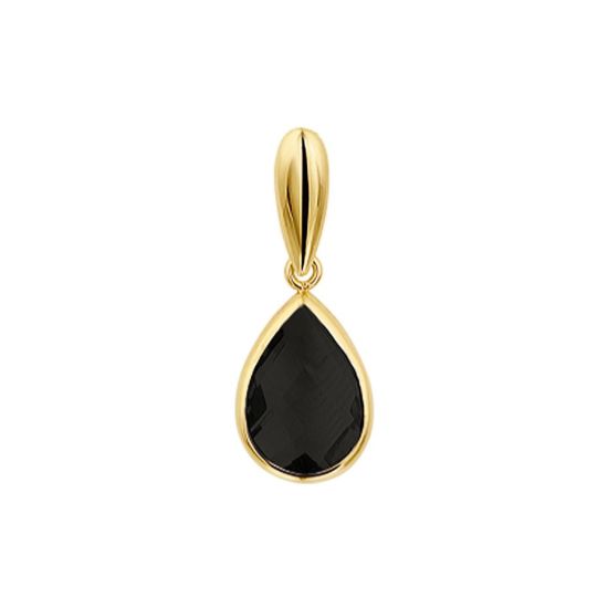 Gouden hanger onyx druppel 4022346