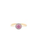 Gouden ring entourage zirkonia wit-rose mt54 SWAR10233-Y18