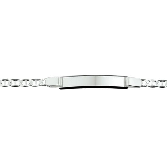 Zilveren plaat armband 19cm 1005657