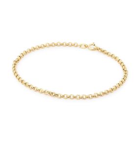 Gouden armband jasseron hol 19cm JKB25504