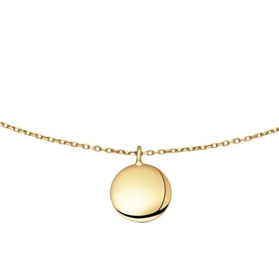 Gouden collier rond plaatje JKN24467