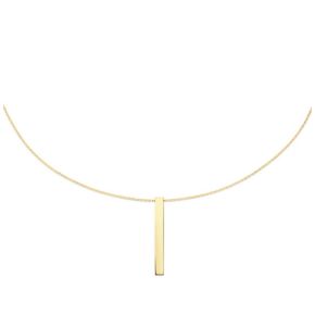 Gouden collier met long bar JKN24414