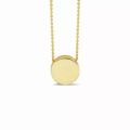 Gouden collier rond plaatje 7.5mm 42cm 704Y