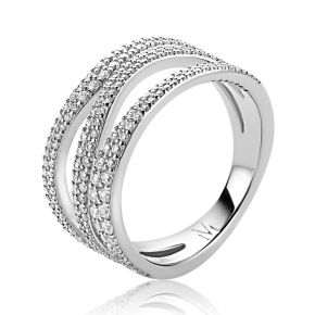 Zilveren ring zirkonia MVR26-56