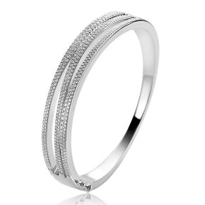 ZIlveren bangle zirkonia MVA26