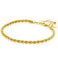 Zilveren armband geel verguld koord 3mm ZIA2386G