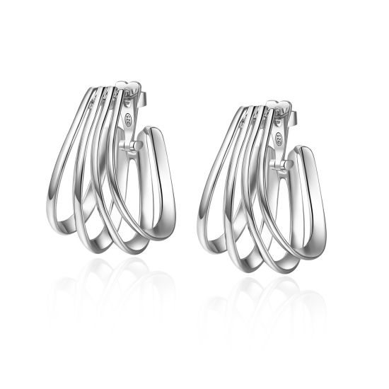 Pianegonda zilveren oorringen Tecum PCME06