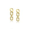 Zilveren oorbelbedels geel verguld met zirkonia ZICH2552Y
