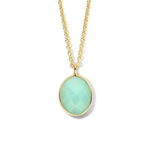 Jarrel gouden collier met amazonite 4Y8413AZS