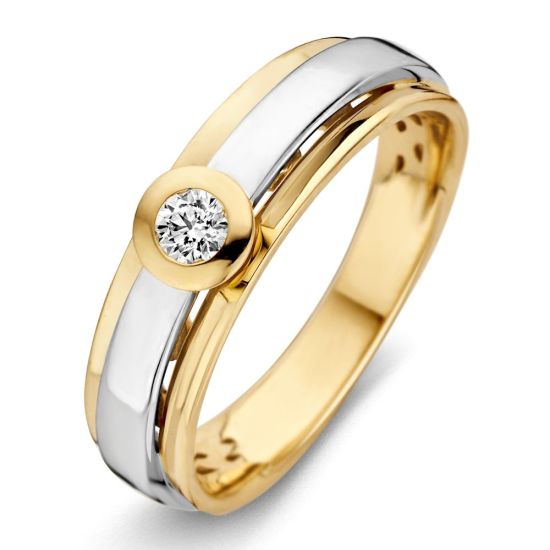 Gouden ring bicolor 0.11 H/SI RP416060-52