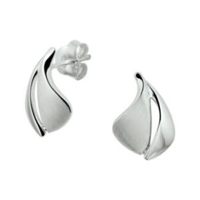 Zilveren oorstekers mat/glans 1328406